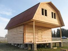 Баня 5х5 с террасой