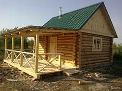 Баня 6х5 с террасой