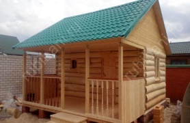 Баня 4×3 с террасой, 20 м²