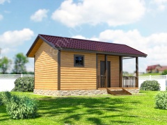 Баня из бруса 7×4 (Б-41), 28 м²
