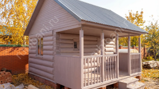 Баня 4×3 с террасой, 20 м²
