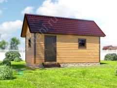 Баня из бруса 3×6 (Б-10), 18 м²