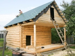 Баня 4×3 с террасой, 20 м²