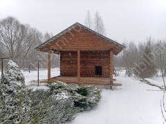Баня 6×4 с террасой, 36 м²