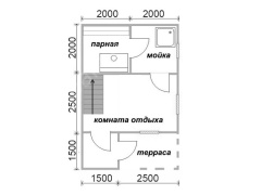 Баня 6 на 4 двухэтажная 24 м²