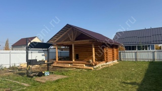 Баня 5×8 с террасой, 25 м²