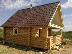 Баня 5×3 с террасой, 15 м²