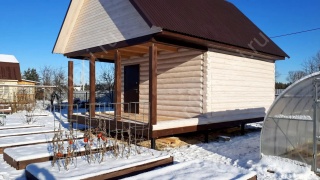 Баня 6×5 с террасой, 42 м²