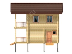 Баня 8 на 6 двухэтажная (ББН-44) 96 м²