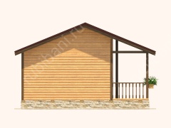 Баня из бруса 5.5×7 (Б-69), 38 м²