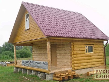 Дом-баня 6×4 с террасой