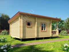 Баня из оцилиндрованного бревна 5×8 (ББ-41), 40 м²
