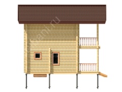 Баня 8 на 6 двухэтажная (ББН-44) 96 м²