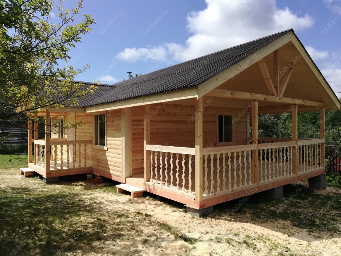 Баня из бруса 6 на 8.5 с террасой — фото 5 Баня из бруса 6 на 8.5 с террасой — фото 5