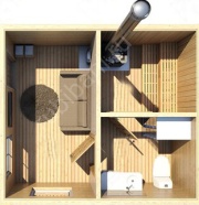 Баня 5×5 м, 25 м²