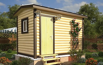 Мобильная баня 2.3×4, 9.2 м²