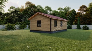 Баня с кухней и верандой (БН-92) 54 м²