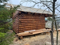 Баня 6×6 м с открытой террасой, 48 м²