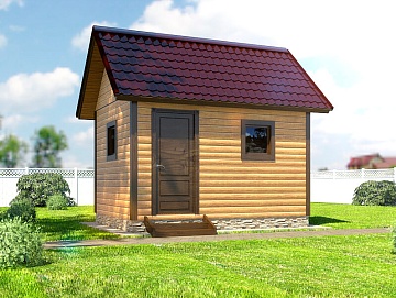 Баня из бруса 3×4 (Б-4), 12 м² Баня из бруса 3×4 (Б-4), 12 м²